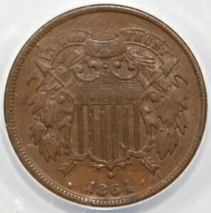 1864 2c ���[�W���b�g�[ 2 �Z���g�s�[�X ANACS EF 40