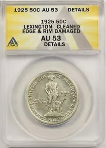 1925 LVg 50C ANACS AU 53 ڍ Vo[LOn[t_[