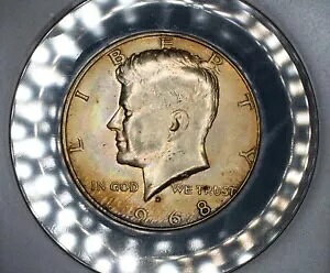1968-D 50c �g�[�� �P�l�f�B �V���o�[ �n�[�t�_���[ ANACS MS63