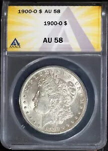 1900-O �V���o�[ �����K�� �h�� AU 58 ANACS # 7577186 + �{�[�i�X
