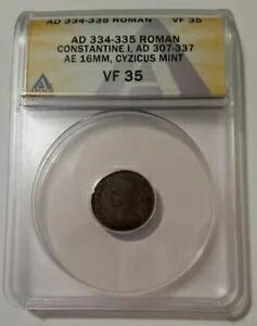���[�}�鍑 �R���X�^���e�B�k�X 1 �� AD 307-337 AE 16mm Cyzicus �~���g VF35 ANACS