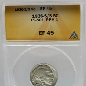 1936 S/S �o�b�t�@���[ �j�b�P�� FS-501 ANACS XF 45 - ���������I - F#9348
