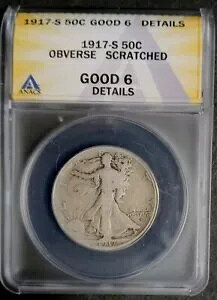 1917-S �E�H�[�L���O ���o�e�B ANACS G 6 �ڍ� - �\�ʃ~���g �}�[�N - �Z�~�L�[���t