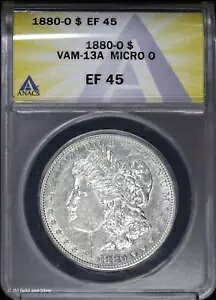1880-O $1 �����K�� �h�� ANACS EF 45 | Vam-13A �}�C�N���I�[ XF