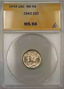 1943 �}�[�L�����[ �_�C�� 10C ANACS MS-66 (�t�� �X�v���b�g �o���h 11 A)