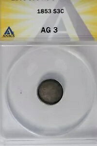 1853 .03 ANACS AG3 X^[ Ah V[h 3 Zg (3c) ATrime