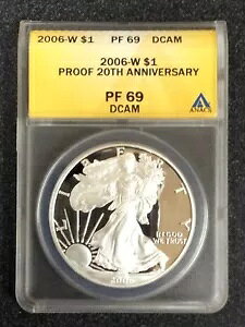 2006-W �v���[�t �A�����J�� �V���o�[ �C�[�O��- ANACS PF69 DCAM [20 ���N�L�O](74663)