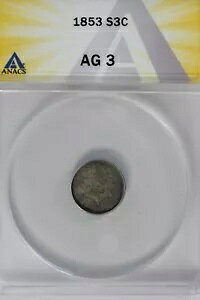 1853 .03 ANACS AG3 X^[ Ah V[h 3 Zg (3c) ATrime
