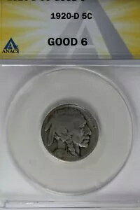 1920-D .05 ANACS G 6 �o�b�t�@���[ �j�b�P���A�C���f�B�A�� �j�b�P���A5 �Z���g �s�[�X