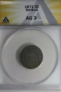 1872 .05 ANACS AG 3 SHIELD V[h jbPAŏ̃jbP