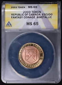 2003 CABINDA 1 �G�X�N�[�h �g�[�N�� - �o�C���^���b�N - ANACS MS 65