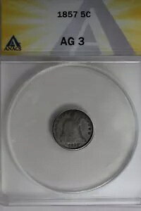 1857 .05 ANACS AG 3 �n�[�t �_�C���A�V�[�e�b�h ���o�e�B �n�[�t �_�C��