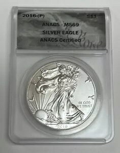 x^[fCg 2016 (P) ANACS MS69 $1 h 1 IX 999 Vo[ C[O RC