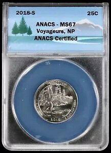 2018-S 25C �{���W���[�Y�������� NP �N�H�[�^�[ ANACS MS 67 BU ������