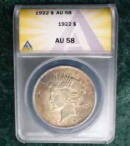 1922 ANACS AU 58 s[X Vo[ _[AčVo[ s[X 1 h RCAʃg[