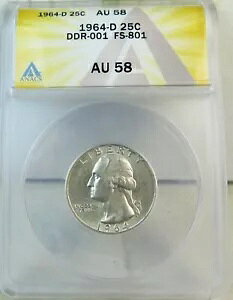 1964 D Vg NH[^[ ANACS AU58 *FS 801 DDR-001* BR
