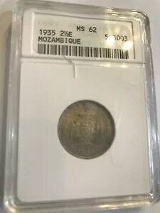 1935 モザンビーク シルバー 2.5 エスクード ANACS MS 62