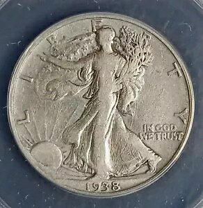 1938-D 50C EH[LO oeB n[t_[ ANACS F12 ڍ XNb` L[ t