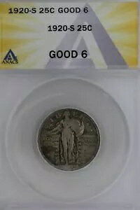 1920-S .25 ANACS G 6 �X�^���f�B���O ���o�e�B �N�H�[�^�[�A���o�e�B 25 �Z���g