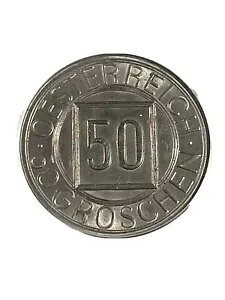 1934 I[XgA 50 Groschen Graded MS 62 by ANACS