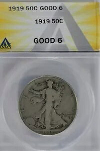 1919 .50 ANACS G 6 �E�H�[�L���O ���o�e�B�A�n�[�t �_���[�A���f�B ���o�e�B �n�[�t