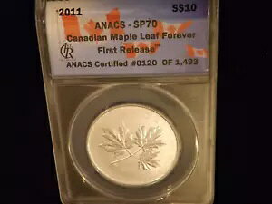 2011 $ 10 �J�i�f�B�A�� ���[�v�� ���[�t �t�@�[�X�g �����[�X ANACS SP 70