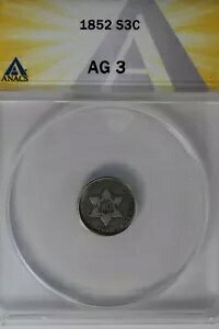 1852 .03 ANACS AG 3 X^[ Ah V[h 3 Zg (3c) ATrime