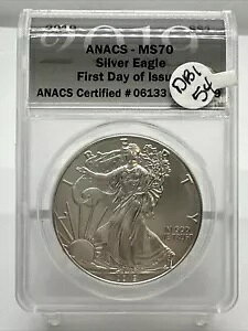 2019 �A�����J�� �V���o�[ �C�[�O�� - ANACS - MS 70 - ���s���� DB1-54