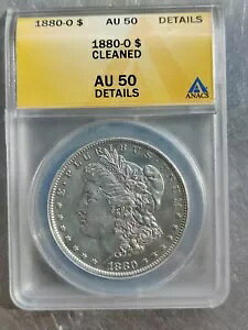 1880-O $1 AU 50 �ڍׂ̓N���[�j���O�ς� ANACS �O���[�h�̃R���N�^�[�p�č��R�C��