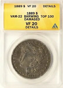 1889 VAM22 o[EBO [K Vo[ _[ $1 ANACS VF20 j I VAMS