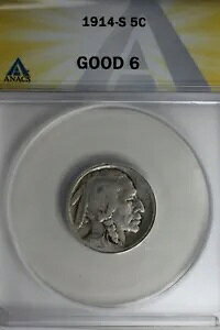 1914-S .05 ANACS G 6 �o�b�t�@���[ �j�b�P���A�C���f�B�A�� �j�b�P���A5 �Z���g �s�[�X