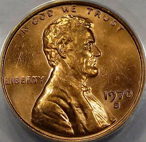 1970-S/S �����J�[�� �Z���g �W�F�� BU ANACS MS-65 ���b�h...���S�Ƀ��b�h�A�ƂĂ��f�G�ł�!�v���e�B�R�C��