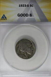 1923-S .05 ANACS G 6 �o�b�t�@���[ �j�b�P���A�C���f�B�A�� �j�b�P���A5 �Z���g �s�[�X