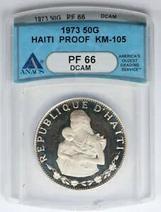 1973 �v���[�t �n�C�` �V���o�[ 50 �O�[���h ANACS PF66 DCAM �f�B�[�v �J���I 50G