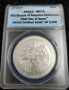 2010-P �{�[�C�X�J�E�g �A�����J-���s���x���� 1 ����-ANACS MS70-#0387 / 1398