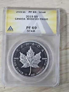 2019 $5 ���f�B�t�@�C�h �v���[�t �V���o�[ ���[�v�� ���[�t ANACS PF69 DCAM