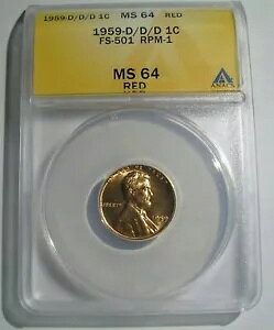 1959 D/D/D J[ Zg FS-501 RPM-1 ANACS MS64 RED uCgbh]