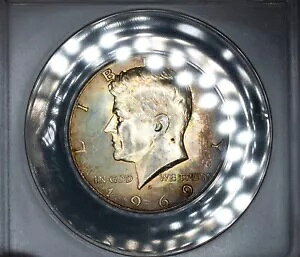1969-D 50c g[ PlfB Vo[ n[t_[ ANACS MS63
