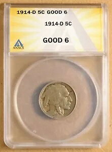 1914 D �o�b�t�@���[ �j�b�P�� ANACS G6