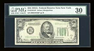 DBR 1934-A $50 FRN j[[N STAR Fr. 2103-B* PMG 30 VA B00104468*