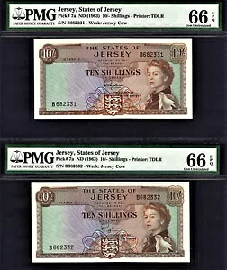 W[W[ 2A 10VO QEII ND (1963) sbN-7a GEM UNC PMG 66 EPQ
