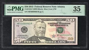 FR. 2132-F 2013 $50 FRN Ag^AW[WABuVAԍ#61vPMG ɗǍD-35