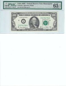 1969 $100 FRN FR2166-I PMG 65 EPQA~lA|X S/N I01781756A!!!