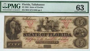 FL-26 CR-34 1864 $5.00 t_ - PMG `CX  63!
