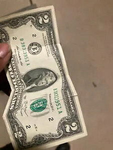 1976/2003年 2ドル連邦準備銀行券 ダラス シリアル番号 1 星「マッチングペア」