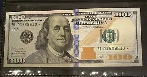 100ドル 連邦準備銀行 *スターノート* シリーズ 2017A 非常に希少 良好な状態