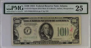 1934NAMs Ag^ 25 ɗǍDȏ FR# 2152-FDGSM DGS MULE FA BLOCK