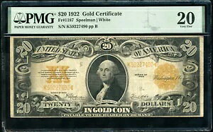 Fr 1187 1922N 20h PMG 20 VF