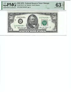 1974 $50 FRN FR2118-G* PMG 63 EPQ�A�V�J�S * ���L S/N G01792528*!!!3