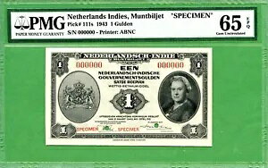 �C���h�l�V�A P111S PMG 65 EPQ 1943 1 �O���f���W�{ 000000 ���L